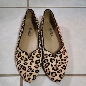 VanEli Ganet Calf Fur Flat Woman’s Shoe with Animal Print Size‎ 8.5S